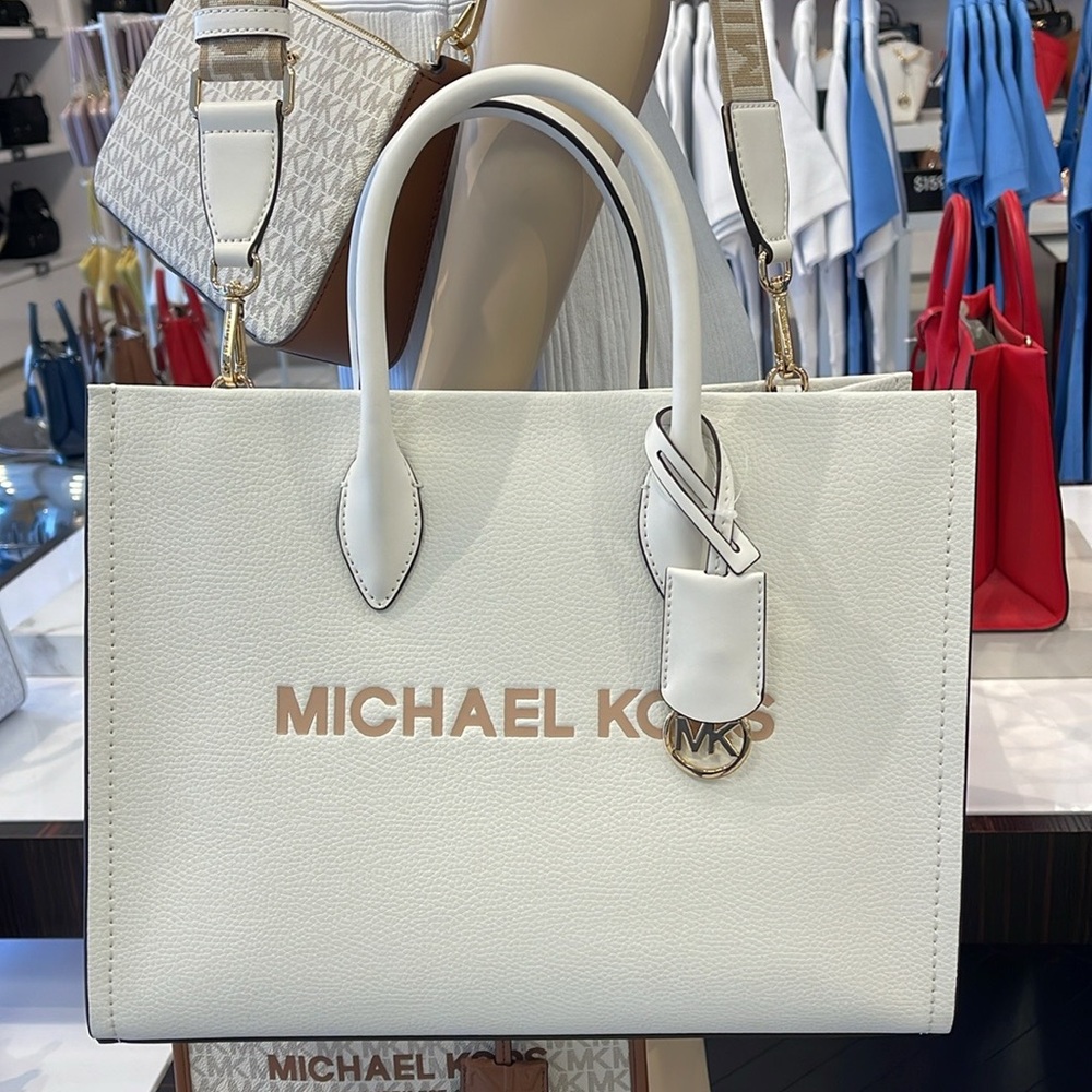 Michael Kors Mirella Medium East West Pebbled Leather Tote Shopper Bag MK EW
NWT - Picture 16 of 16